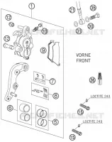 FRONT BRAKE CALIPER for KTM EXC 2005
