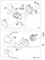 REED VALVE CASE for KTM EXC 2005