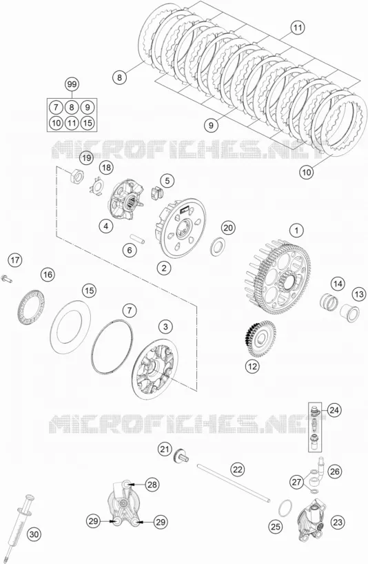 CLUTCH KTM MOTO 250 2017 EXC  250 EXC