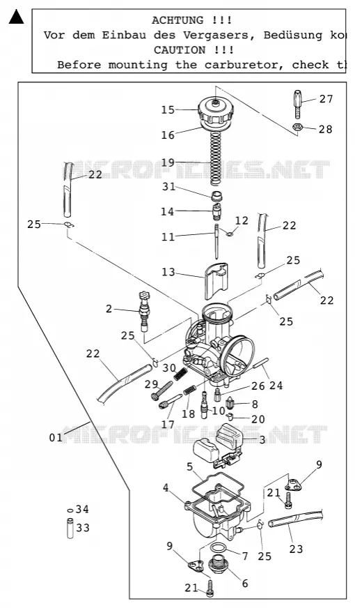 CARBURETOR KTM MOTO 200 2001 EXC  200 EXC SGP