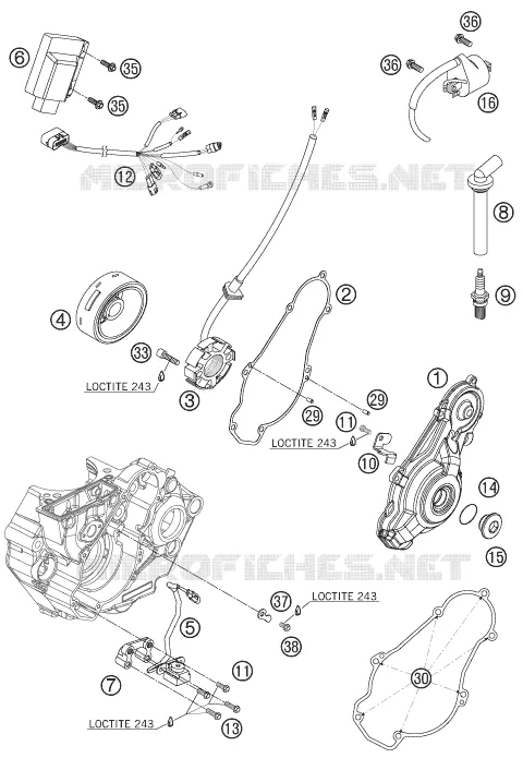 IGNITION SYSTEM KTM MOTO 505 2007 SX-F  505 SX-F PRESERIES