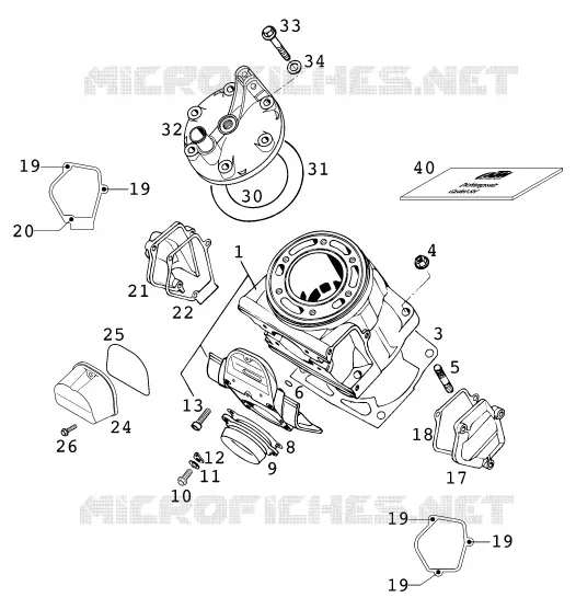CYLINDER KTM MOTO 380 2001 SX  380 SX