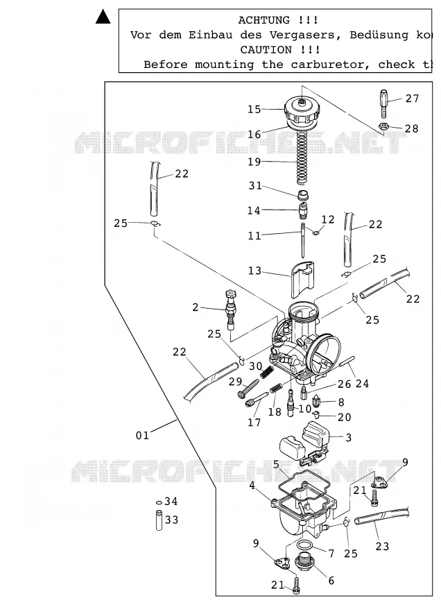 CARBURETOR KTM MOTO 380 2000 SX  380 SX