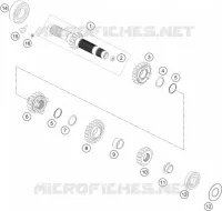 GEARBOX MAIN SHAFT for KTM SX-F 2017