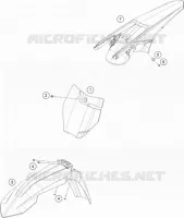 PLASTICS for KTM SX-F 2017