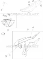 TANK / SEAT for KTM SX-F 2017