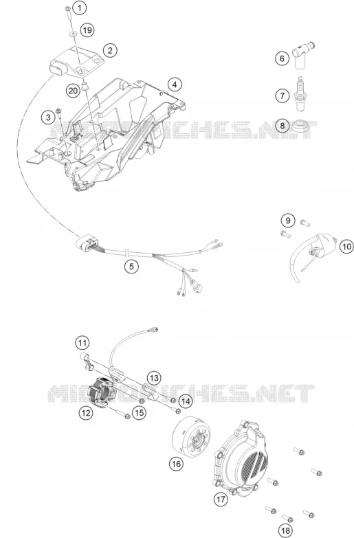 IGNITION SYSTEM KTM MOTO 125 2017 SX  125 SX
