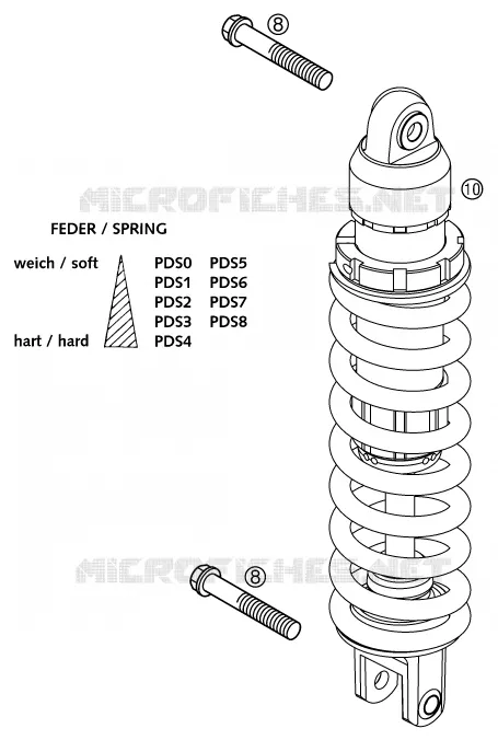 SHOCK ABSORBER KTM MOTO 125 2002 SX  125 SX
