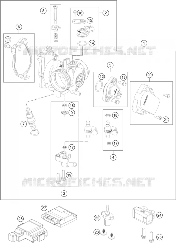 THROTTLE BODY KTM MOTO 450 2016 SX-F  450 SX-F
