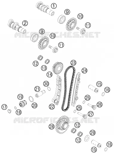 TIMING KTM MOTO 450 2008 SXS  450 SXS-F