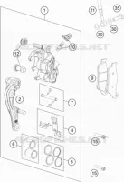 FRONT BRAKE CALIPER for KTM SX-F 2018