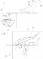 TANK / SEAT for KTM SX-F 2018