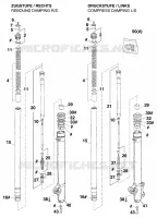FRONT FORK (PARTS) for KTM SX 1997