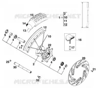 FRONT WHEEL for KTM SX 1997