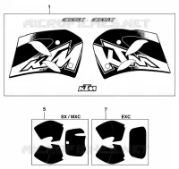 STICKERS for KTM SX 1997