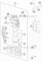 FRONT BRAKE CALIPER for KTM SX 2015