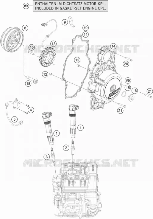 IGNITION SYSTEM KTM MOTO 1290 2016 SUPERDUKE  1290 SUPER DUKE R ORANGE ABS
