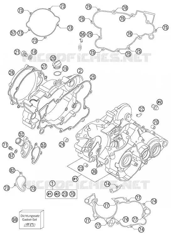 CRANKCASE KTM MOTO 85 2011 SX  85 SX 17/14