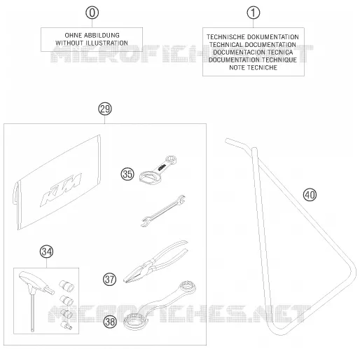 TOOL KIT / MANUALS / OPTIONS KTM MOTO 85 2010 SX  85 SX 19/16