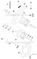 FRONT WHEEL for KTM SX 2008
