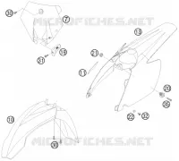 PLASTICS for KTM SX 2008