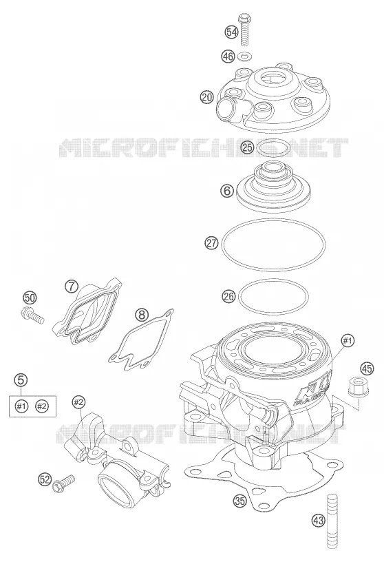 CYLINDER KTM MOTO 85 2005 SX  85 SX 17/14