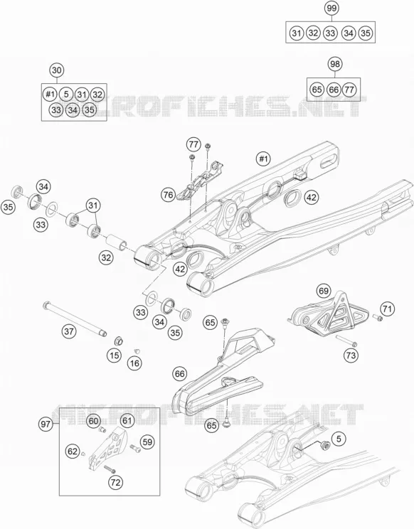 SWINGARM KTM MOTO 85 2015 SX  85 SX 17/14
