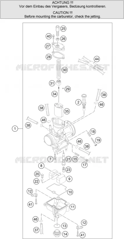CARBURETOR KTM MOTO 85 2013 SX  85 SX 17/14
