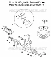 CRANKSHAFT / PISTON for KTM SX 1999