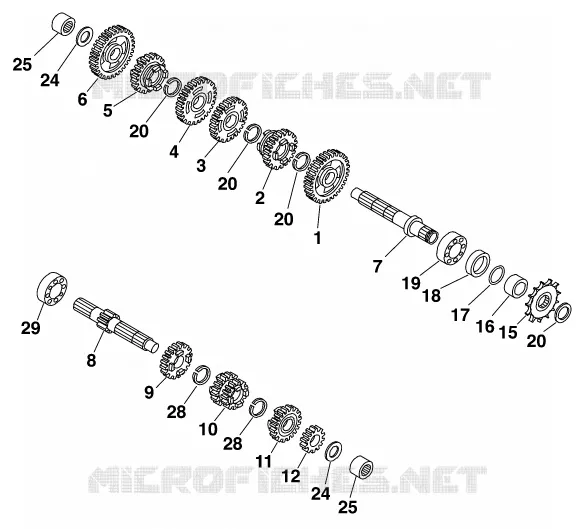 TRANSMISSION KTM MOTO 60 1999 SX  60 SX