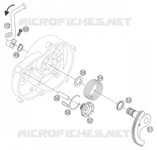KICK STARTER KTM MOTO 50 2004 SX  50 SX MINI ADVENTURE