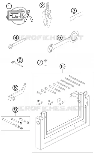 SPECIFIC TOOLS (ENGINE) KTM MOTO 50 2011 SX  50 SX