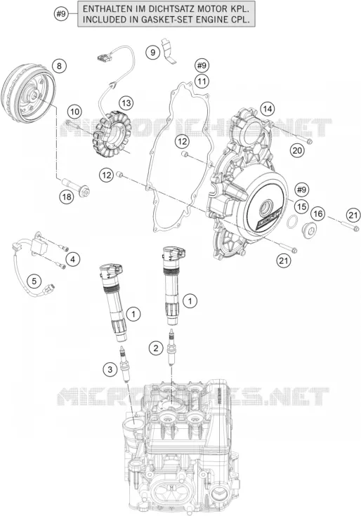 IGNITION SYSTEM KTM MOTO 1290 2015 SUPERDUKE  1290 SUPER DUKE R BLACK ABS