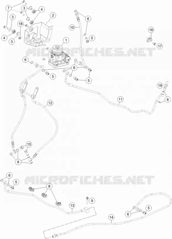 BRAKE ANTIBLOCK SYSTEM ABS KTM MOTO 1290 2014 SUPERDUKE  1290 SUPER DUKE R BLACK ABS