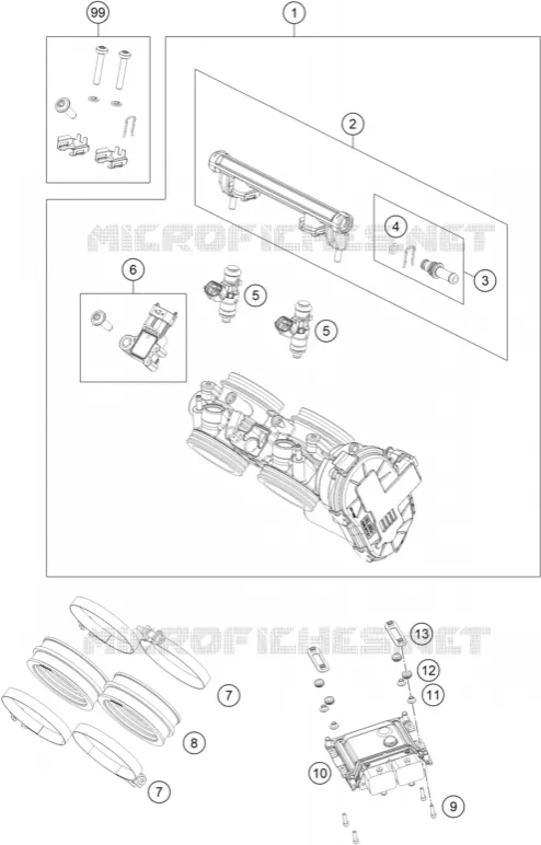 THROTTLE BODY KTM MOTO 790 2019 DUKE  790 DUKE ORANGE