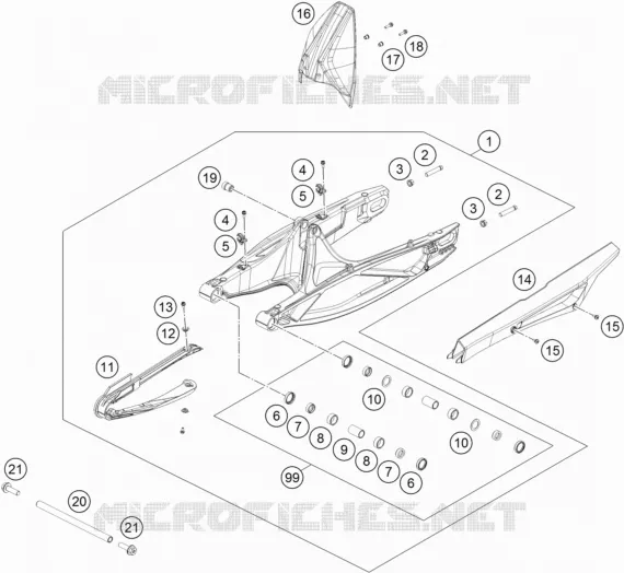 SWINGARM KTM MOTO 790 2019 DUKE  790 DUKE ORANGE