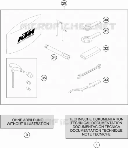 TOOL KIT / MANUALS / OPTIONS KTM MOTO 790 2019 DUKE  790 DUKE BLACK