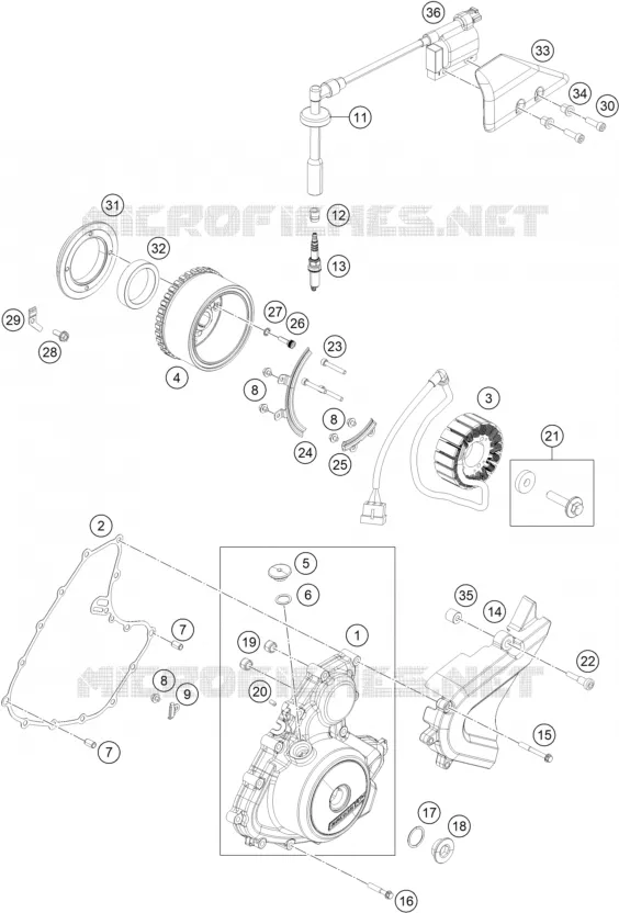 IGNITION SYSTEM KTM MOTO 390 2020 DUKE  390 DUKE ORANGE - CKD