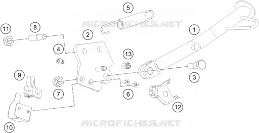 SIDE / MAIN STAND KTM MOTO 390 2020 DUKE  390 DUKE ORANGE - CKD