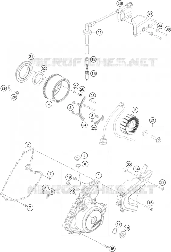 IGNITION SYSTEM KTM MOTO 390 2020 DUKE  390 DUKE ORANGE - CKD