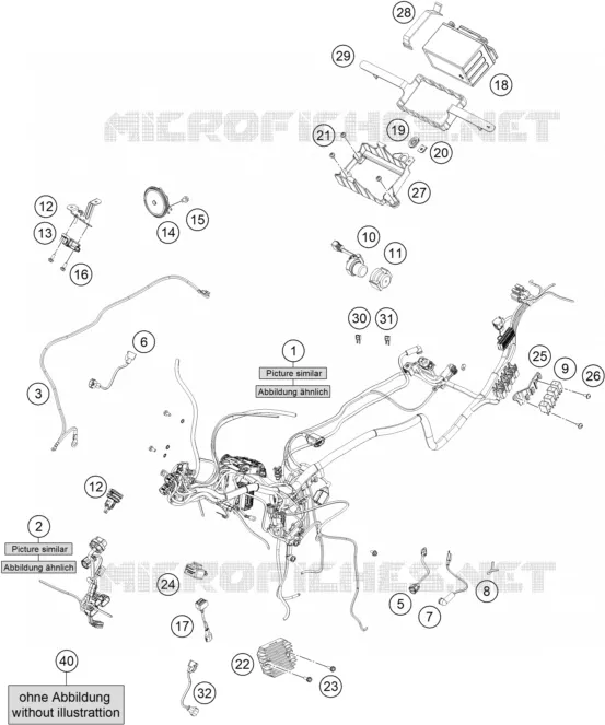 WIRING HARNESS KTM MOTO 390 2020 ADVENTURE  390 ADVENTURE ORANGE - B.D.