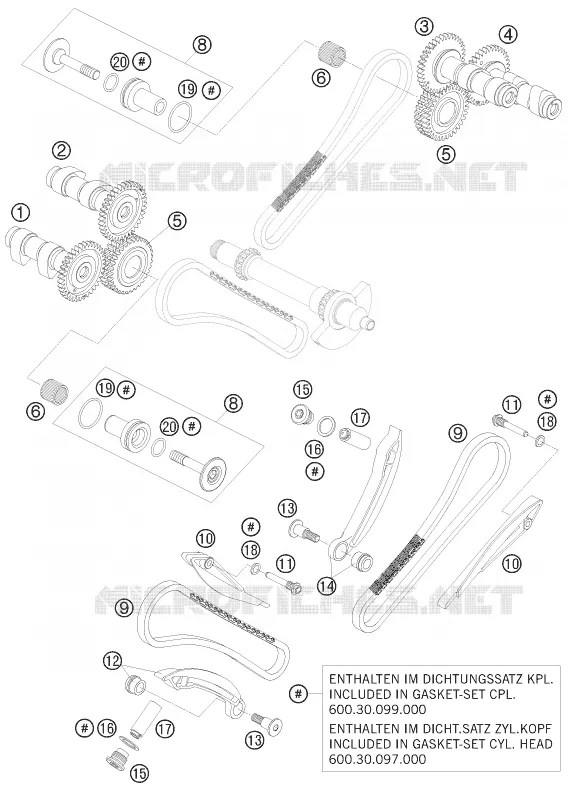 TIMING KTM MOTO 990 2009 SUPERDUKE  990 SUPER DUKE WHITE