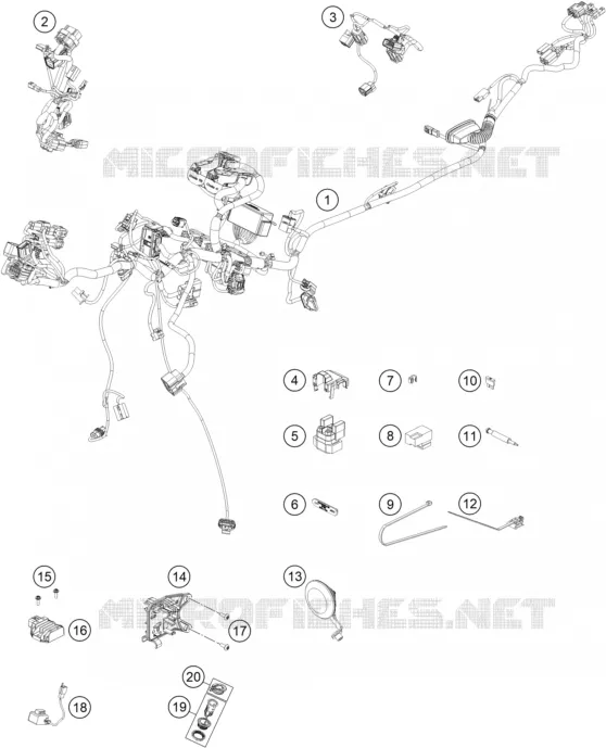 WIRING HARNESS KTM MOTO 790 2019 ADVENTURE  790 ADVENTURE WHITE