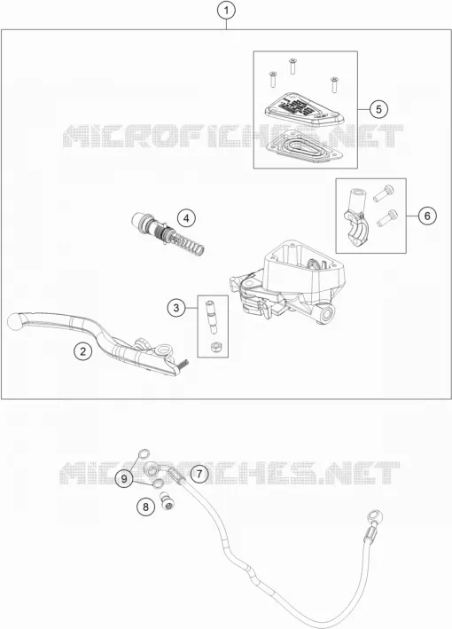 FRONT BRAKE MASTER CYLINDER KTM MOTO 790 2020 ADVENTURE  790 ADVENTURE ORANGE