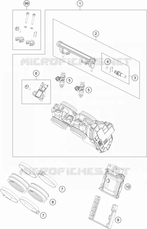 THROTTLE BODY KTM MOTO 790 2020 ADVENTURE  790 ADVENTURE ORANGE