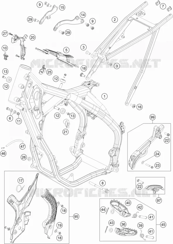 FRAME KTM MOTO 300 2020 XC  300 XC-W TPI ERZBERG EDITION