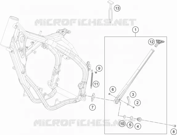 SIDE / MAIN STAND KTM MOTO 300 2019 EXC  300 EXC SIX DAYS TPI