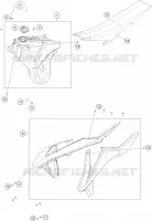 TANK / SEAT for KTM EXC 2019