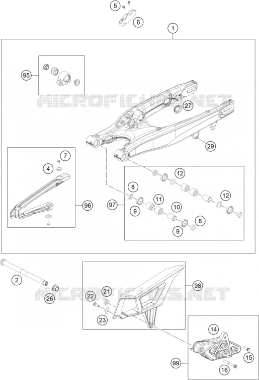 SWINGARM KTM MOTO 250 2019 EXC-F  250 EXC-F CKD