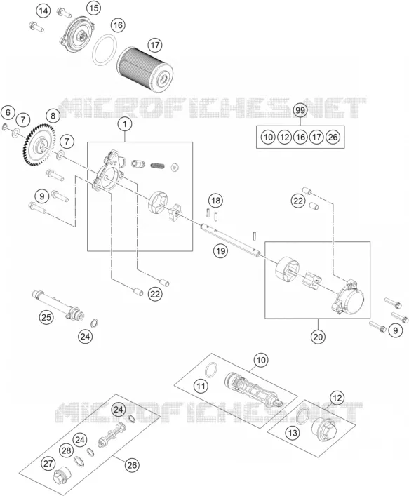 OIL PUMP KTM MOTO 250 2020 DUKE  250 DUKE ORANGE CKD